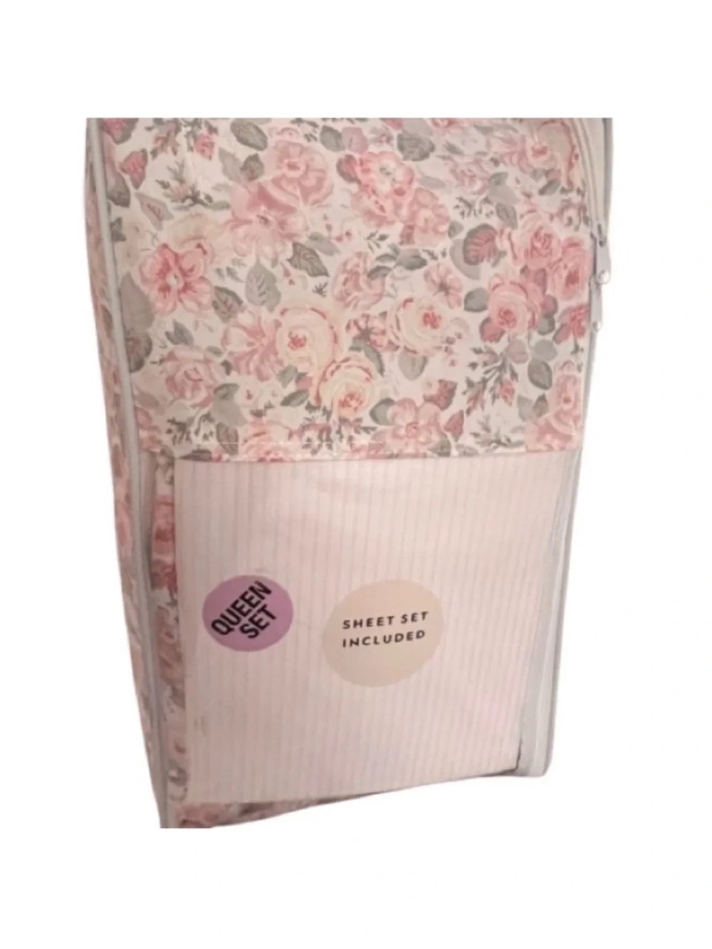 🆕-Laura Ashley Charming 7pc Queen Comforter Set in Pink Floral. Beautiful